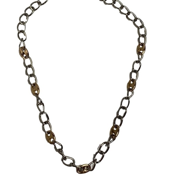 Golden silver chain necklace - Picture 1 of 5